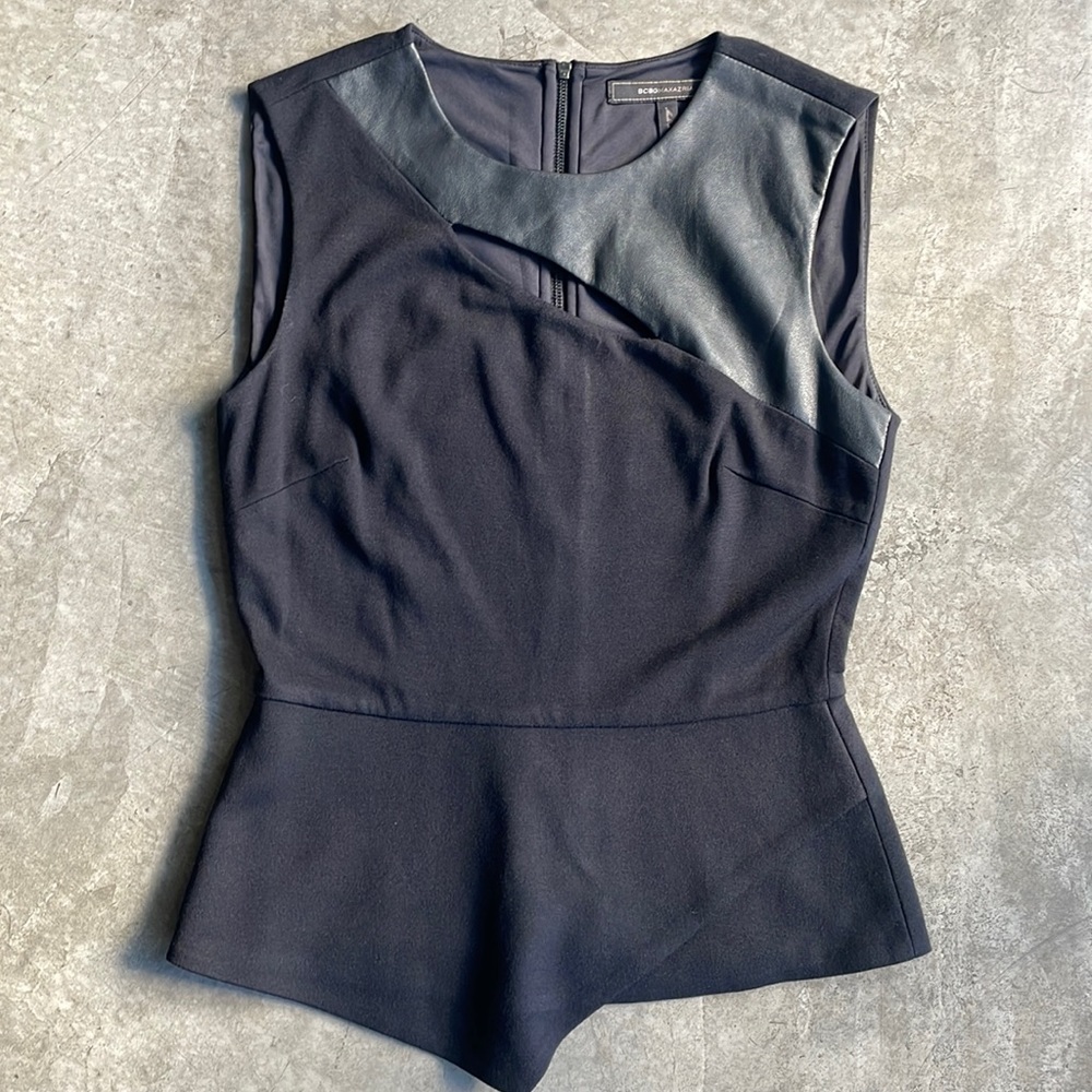 BCBG sleeveless peplum